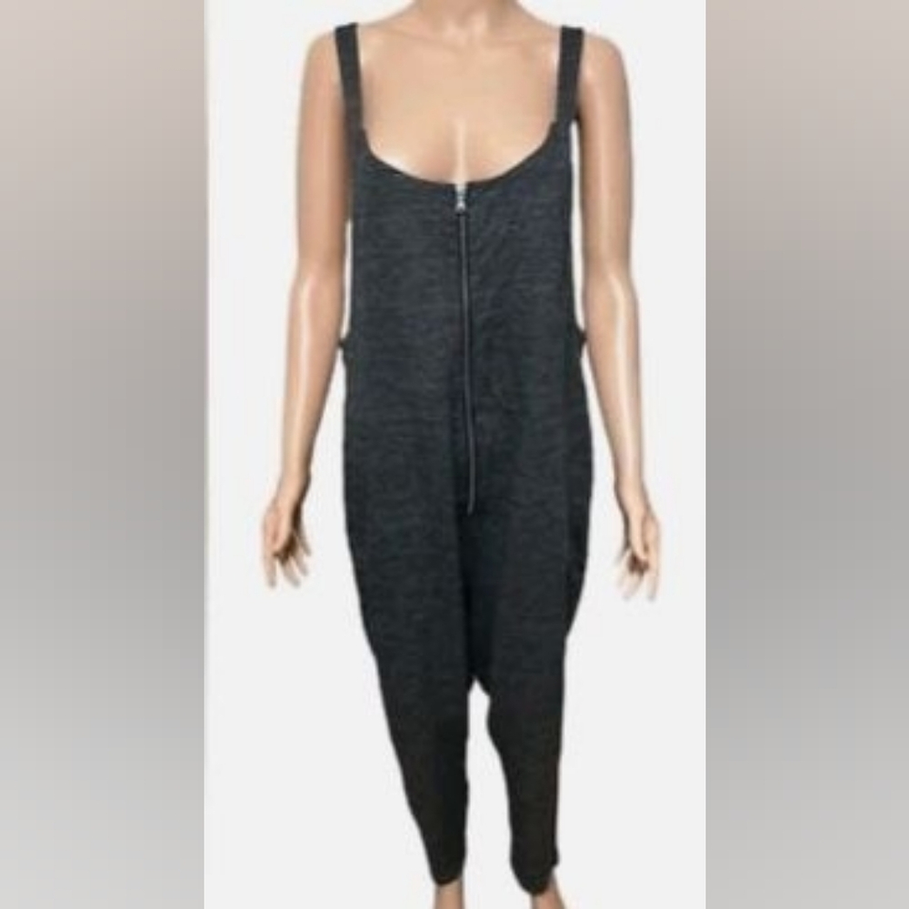 Free People Front Zip Harem Jumpsuit Size Large